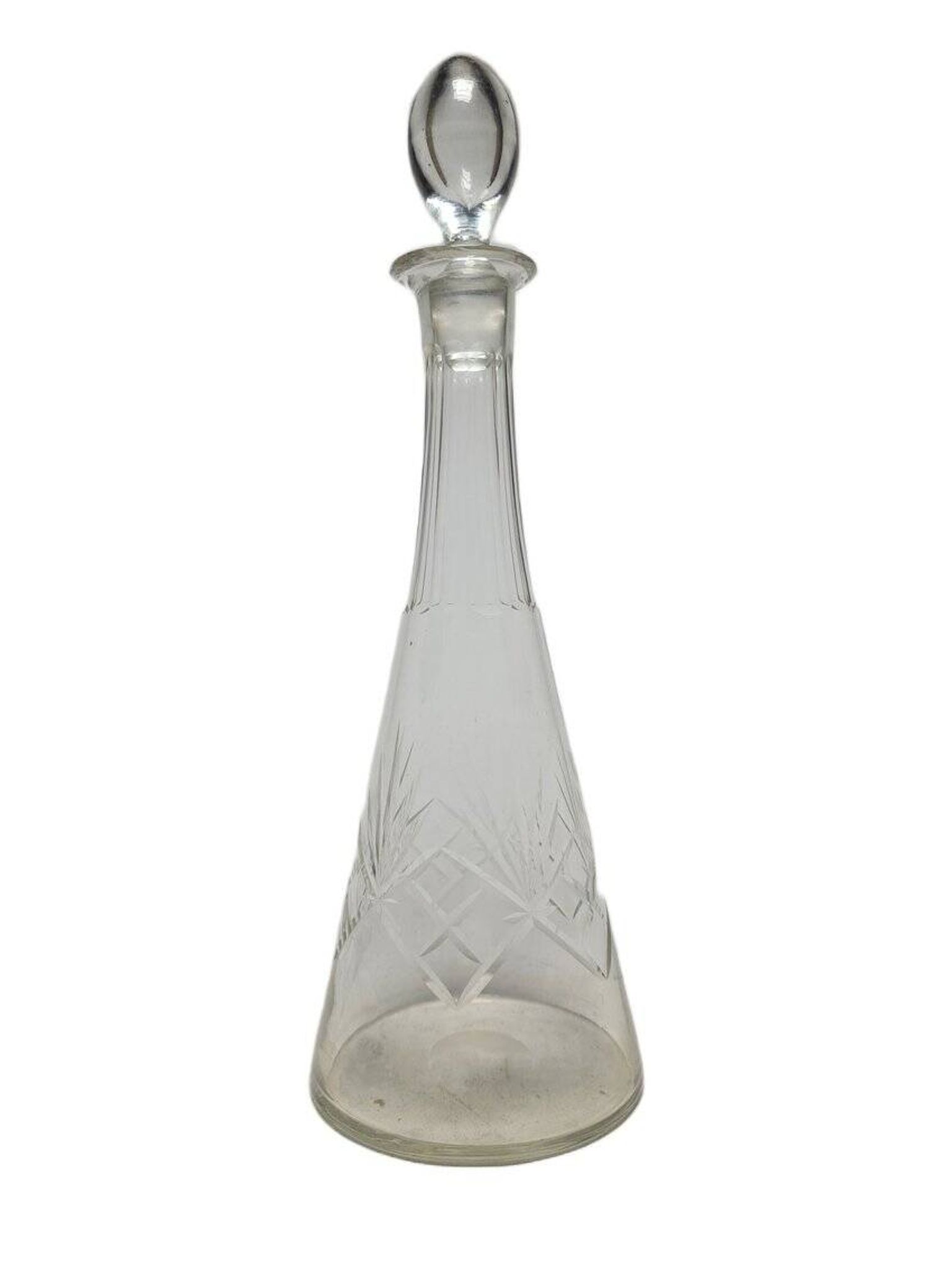 Art Deco crystal carafe, Germany, 1900s