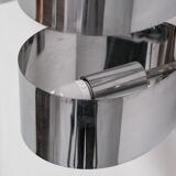 Pair of chrome italian mid-century wall lights