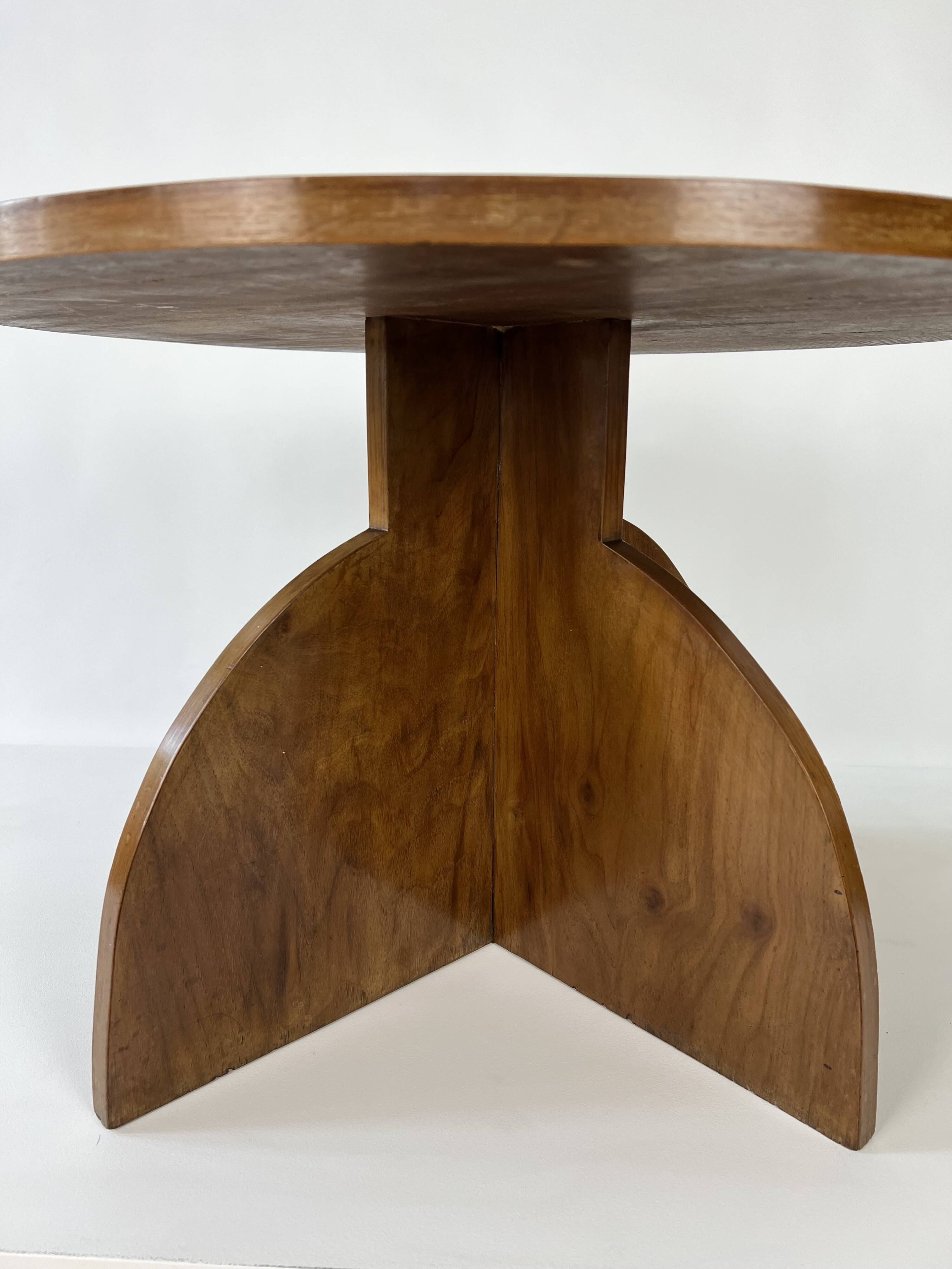 Modernist / Art Deco walnut occasional side table, circa 1930-50