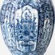 Vintage table lamp in blue and white ceramic from Delft, signed Makkum, hand-painted, 1950s