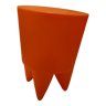 Orange plastic stool Bubu 1er by Philippe Stark