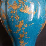 Pair of vases with porcelain lids from Paris, late 19th century