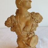 Terracotta bust of a woman signed Torcuato Tasso Y Nadal