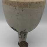 BOTTLE Vintage bottle in partially glazed pyrite stoneware