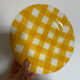 Yellow Scottish pattern plate from the Digoin manufacture