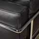 3 fauteuil grand confort, deux places cassina sofa. le corbusier