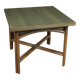 Italian design table in exotic wood from the 80s