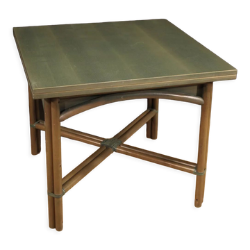 Italian design table in exotic wood from the 80s