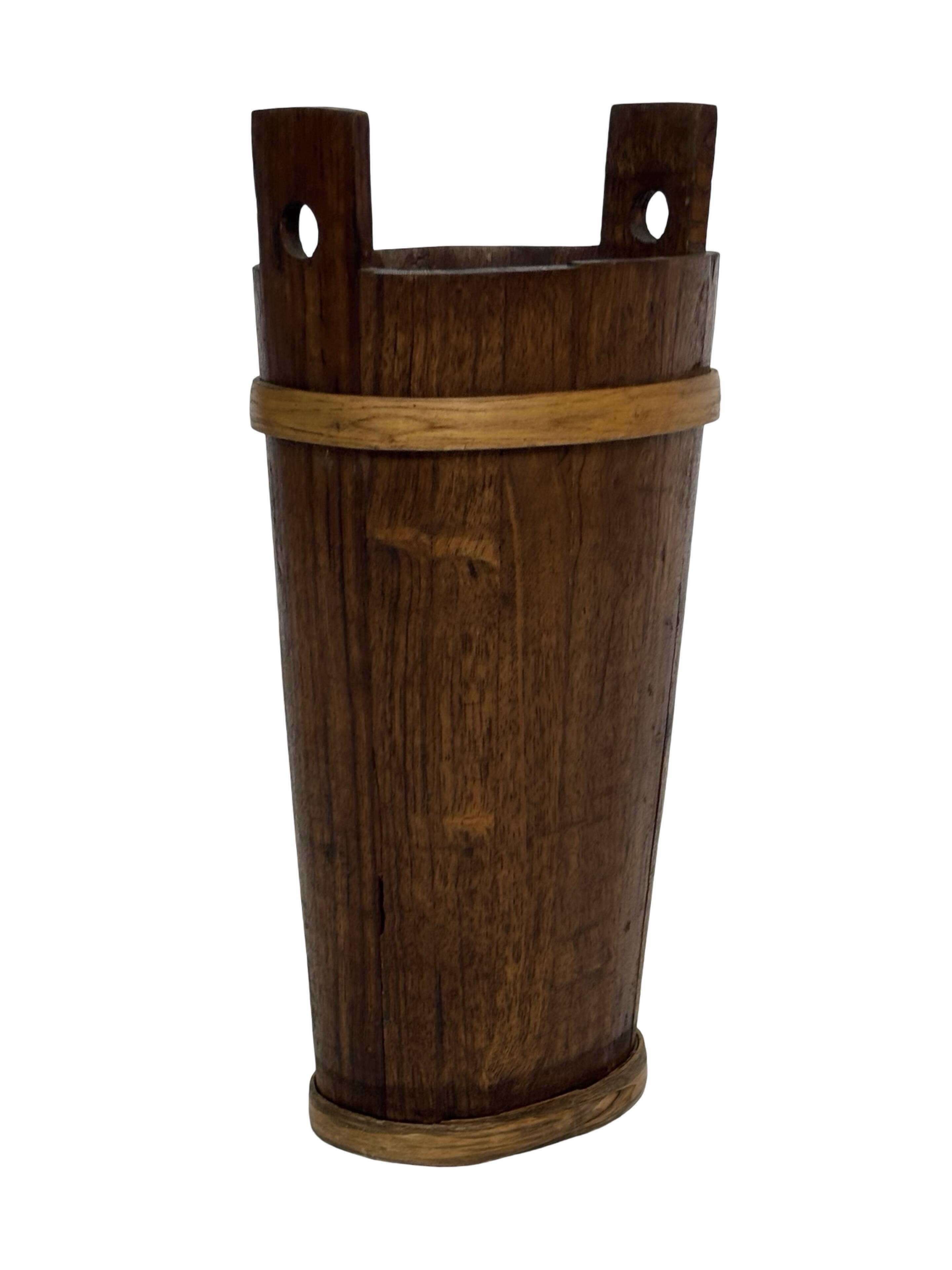 Vintage Wooden Umbrella Stand, 1960s minimalist design