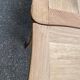 Small dining table, extendable Louis XV kitchen table, stripped oak.