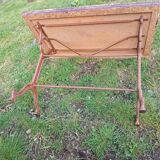 Pair of antique bistro tables