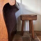 Brutalist stool in the style of Charlotte Perriand