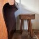 Brutalist stool in the style of Charlotte Perriand