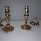 Pair of brass lamp bases