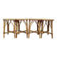 Ensemble de quatre tabourets en rotin