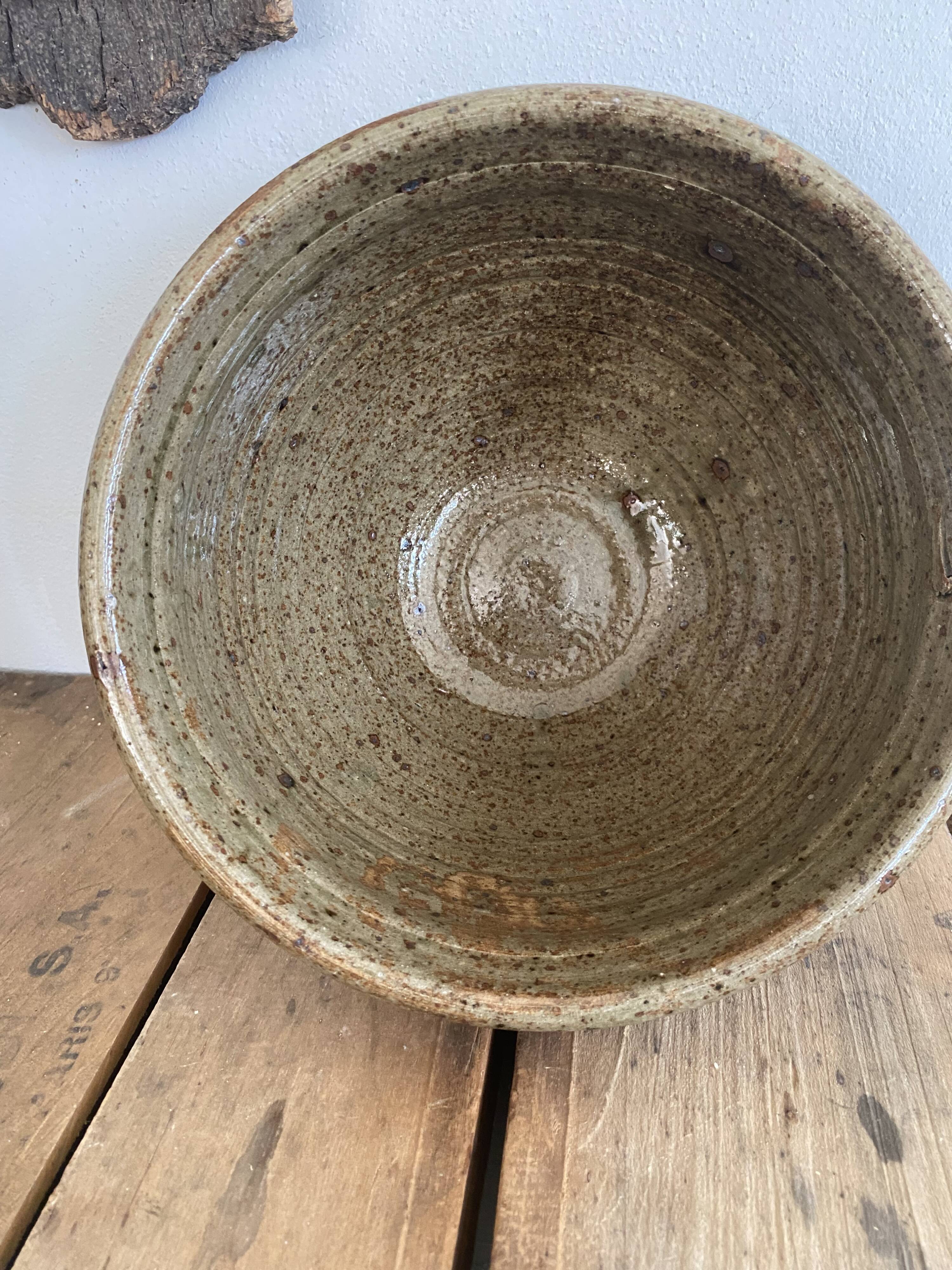 Salad bowl, 6 ramekins signed F. Baudat