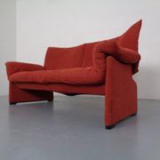Vintage Two-Seater Palmaria Sofa by Vico Magistretti for Cassina, 1980s