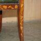 Chesterfield leather office chair with Dutch marquetry