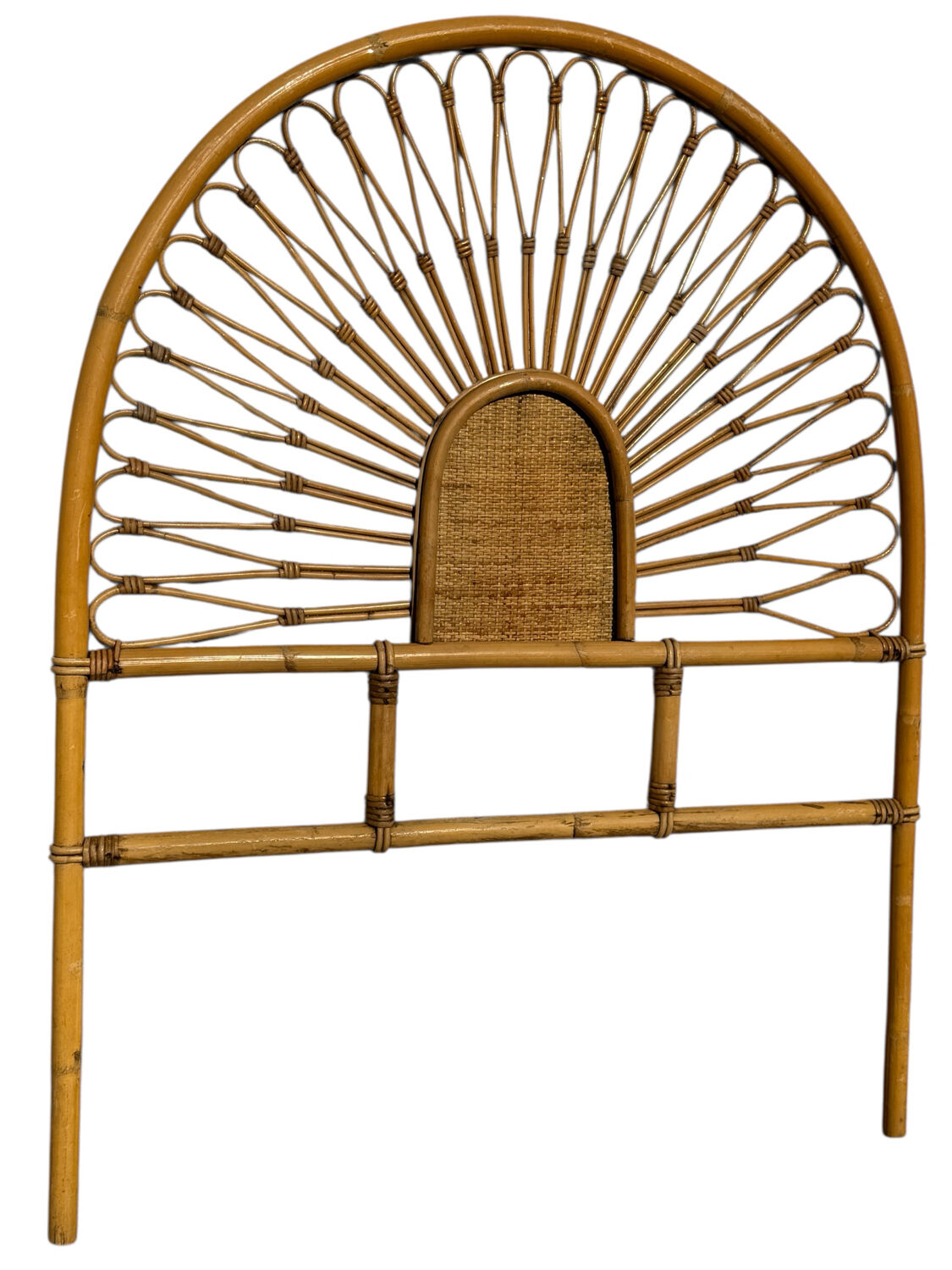 Pair of rattan headboards, France, 1960