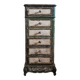 Chiffonnier ancien en bois patiné vert