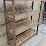 Ancien rack - étagère en teck birman
