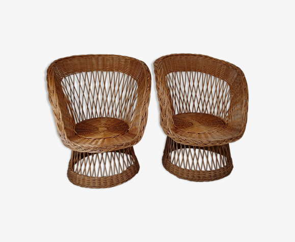 2 fauteuils osier