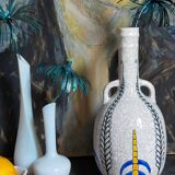 Soliflore bottle vase in fine earthenware boch frères la louvière-keramis early 20th century