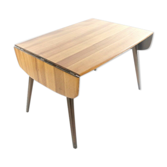 Mid century Ercol beech & elm drop leaf dining table