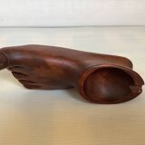 Wooden ashtray empty pocket ring sizer