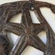 Brutalist metal wall sculpture "sun-moon"