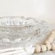 Chiseled glass ashtray