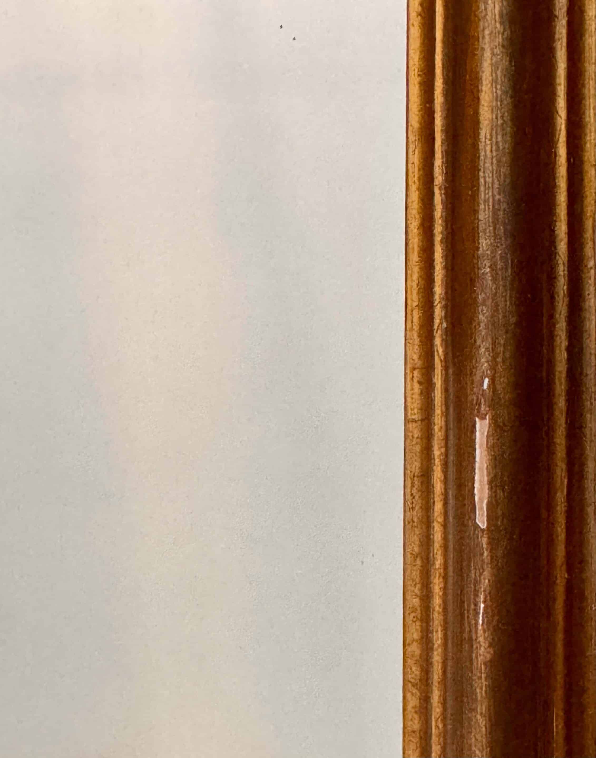 Antique pediment mirror