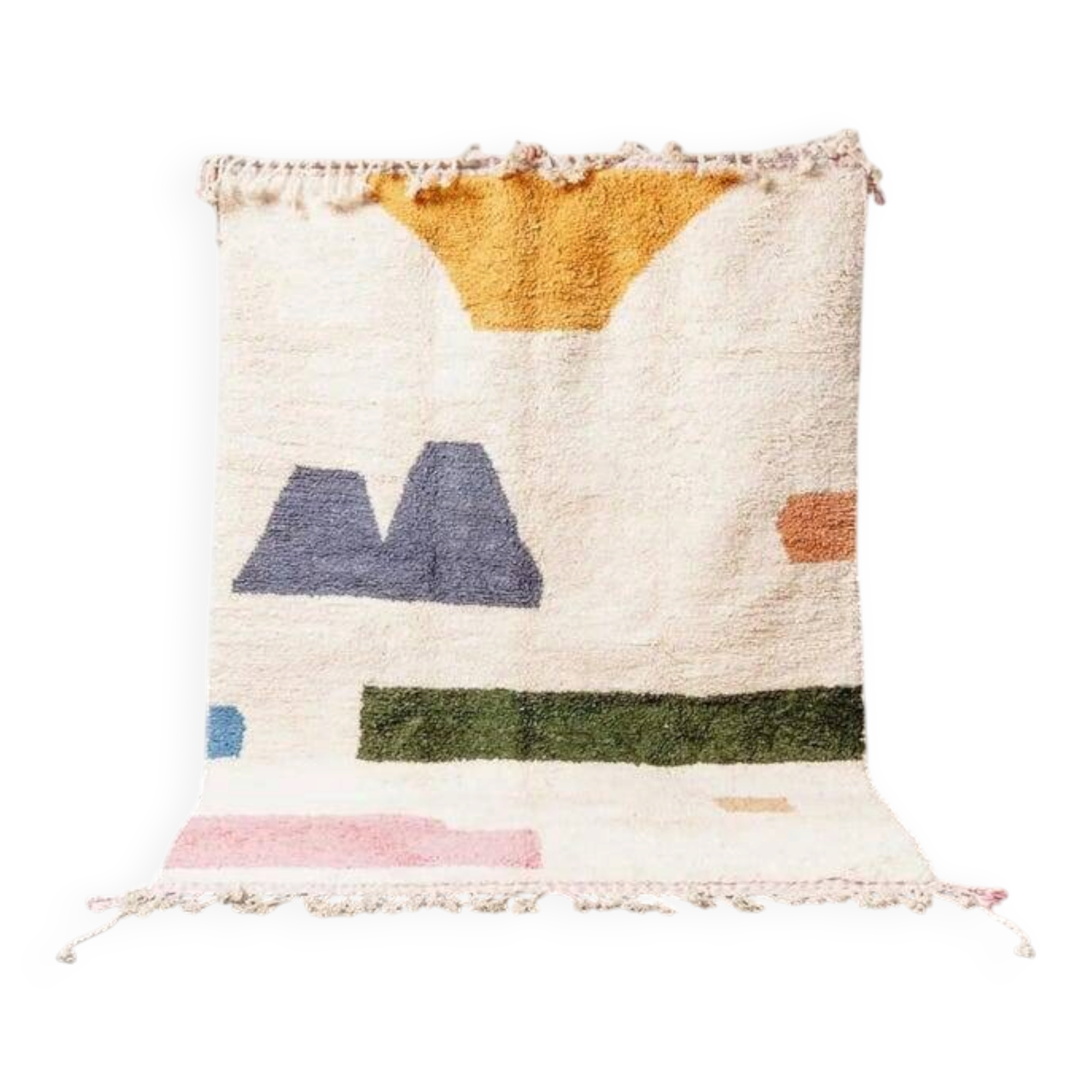 Handmade pure wool rug, 2/3 cm.