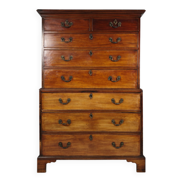 Coffre en acajou anglais géorgien sur coffre, vers 1820