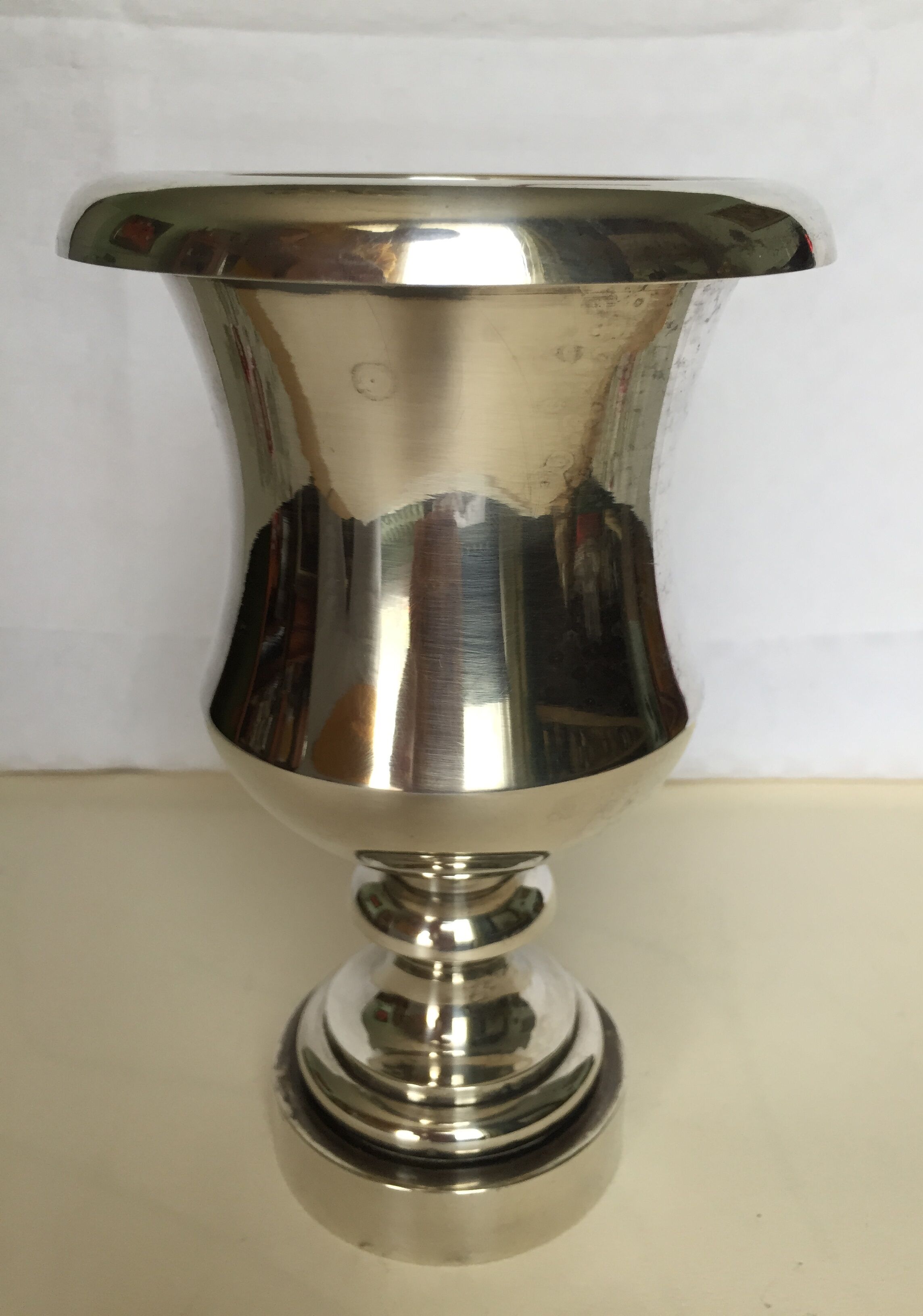 Christian Dior silver metal vase