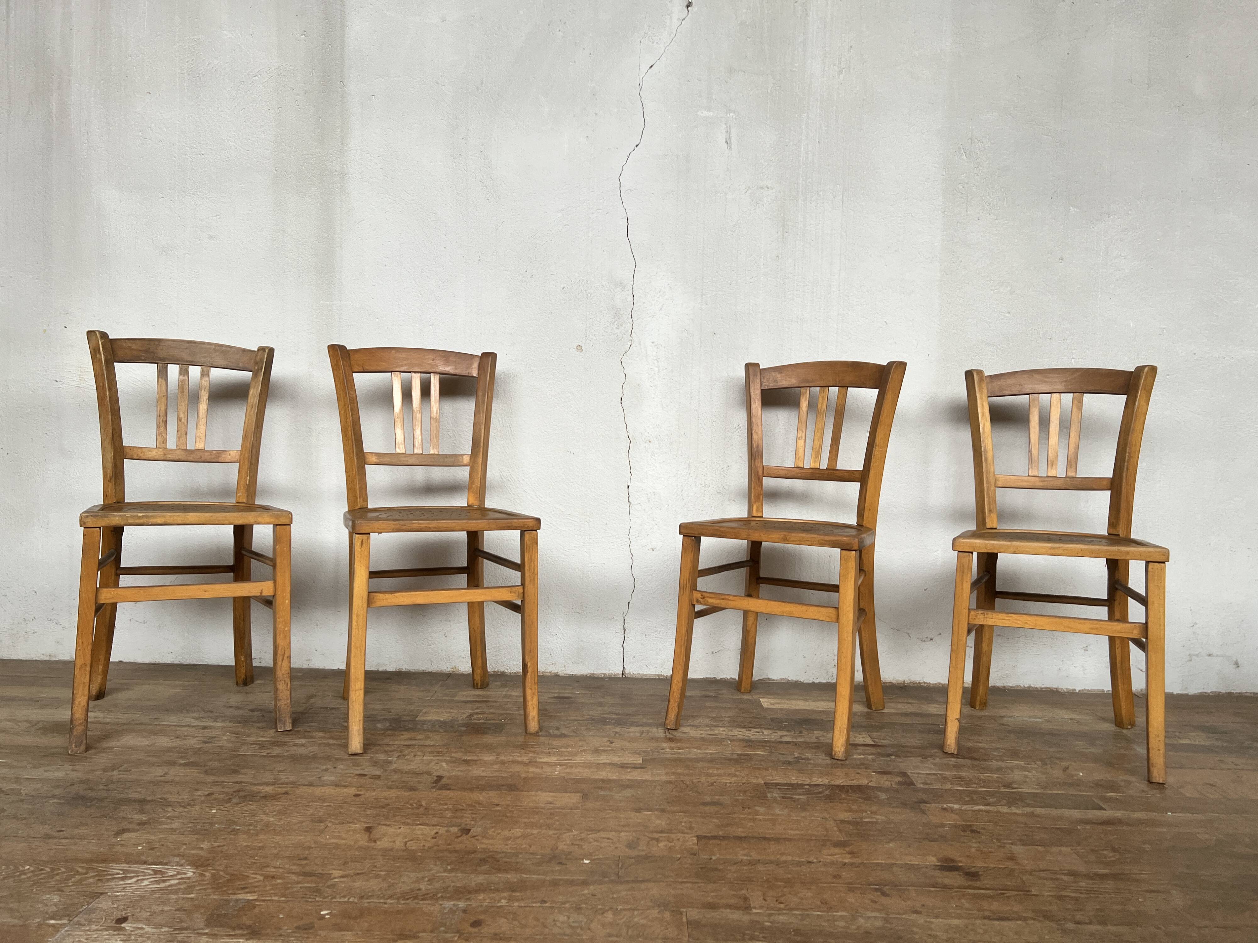 Wooden chair Bistrot Retro bohemian vintage brasserie Lutherma