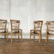 4 chaises en bois bistrot brasserie vintage rétro bohème lutherma