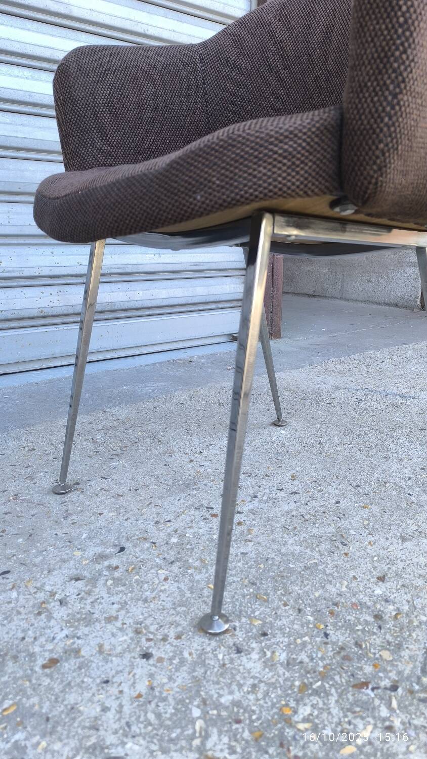 1970s tweed conference chair