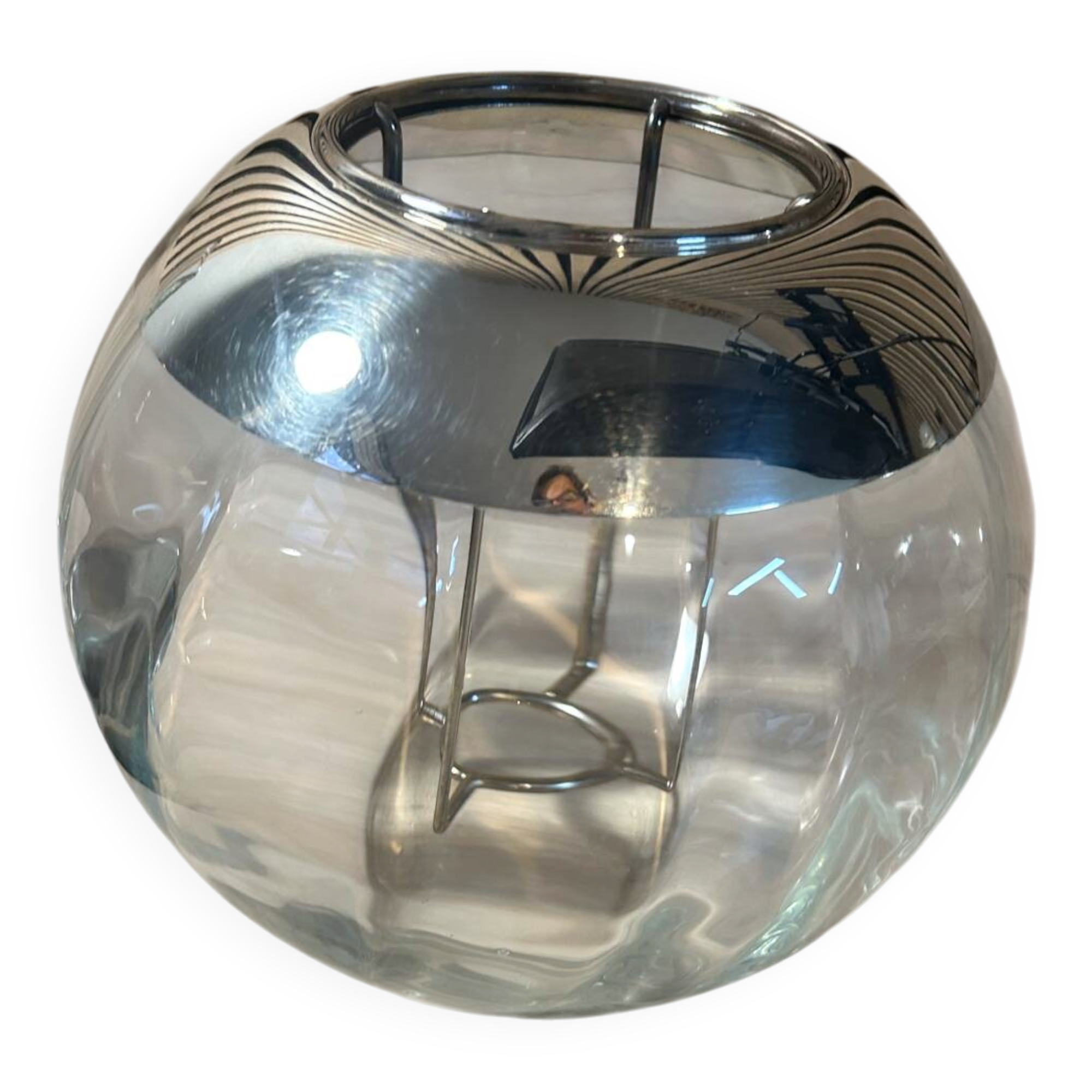 Crystal and silver-plated metal champagne bucket