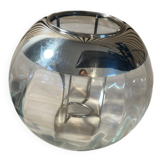 Crystal and silver-plated metal champagne bucket