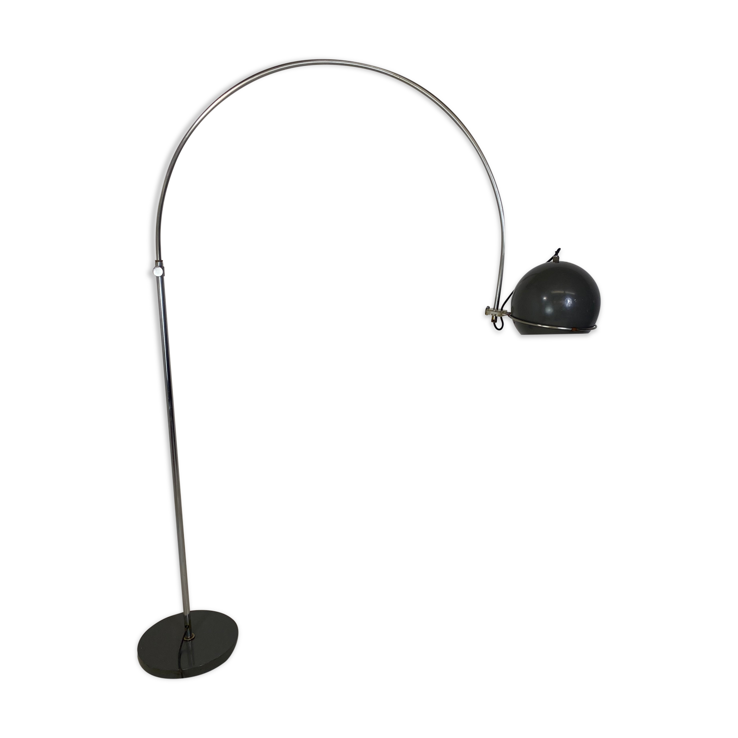 Mid-Century Grey Arc Floor Lamp from Gepo, 1960s