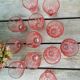 Lot de 12 verres roses