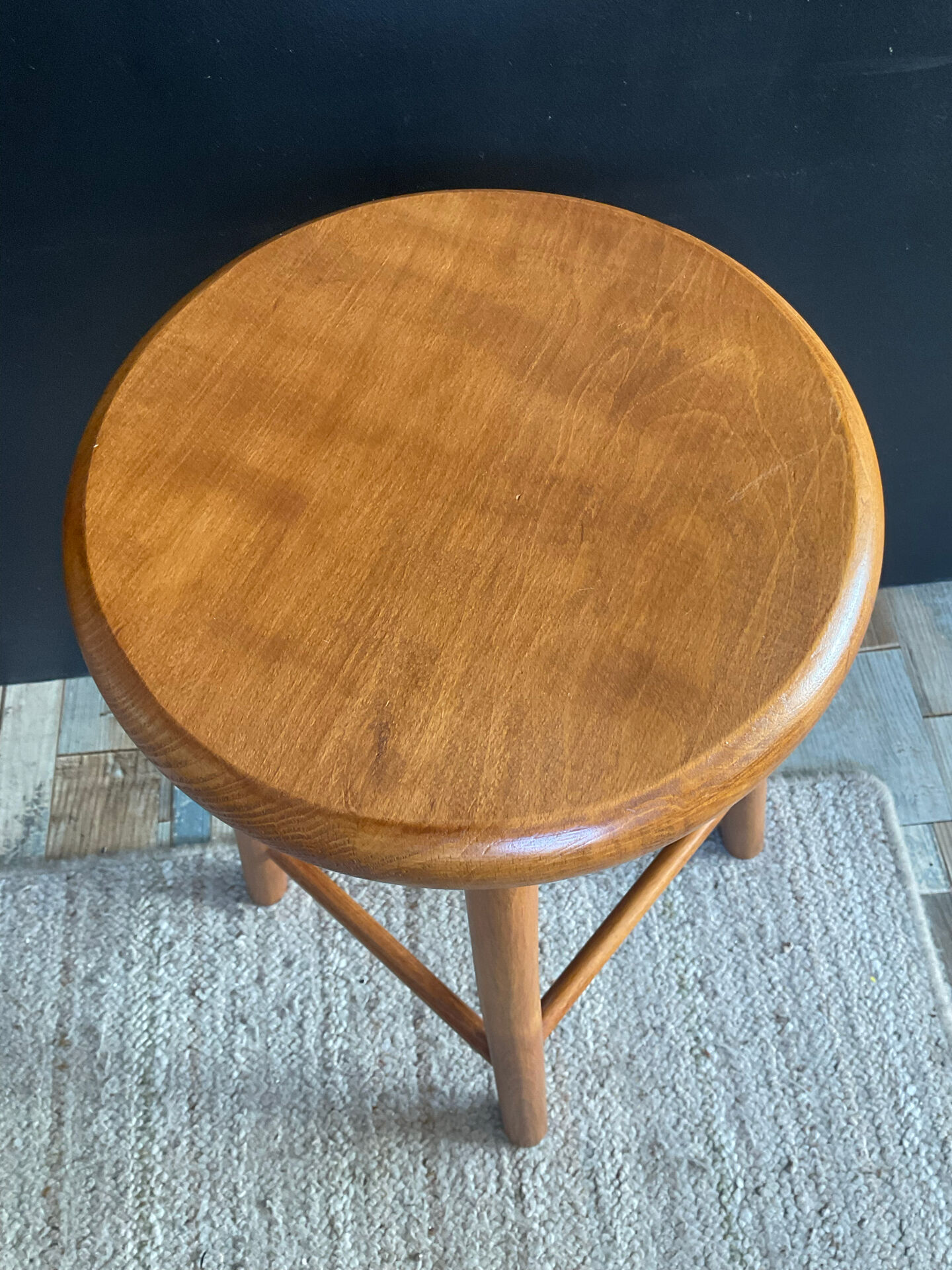Vintage solid wood stool