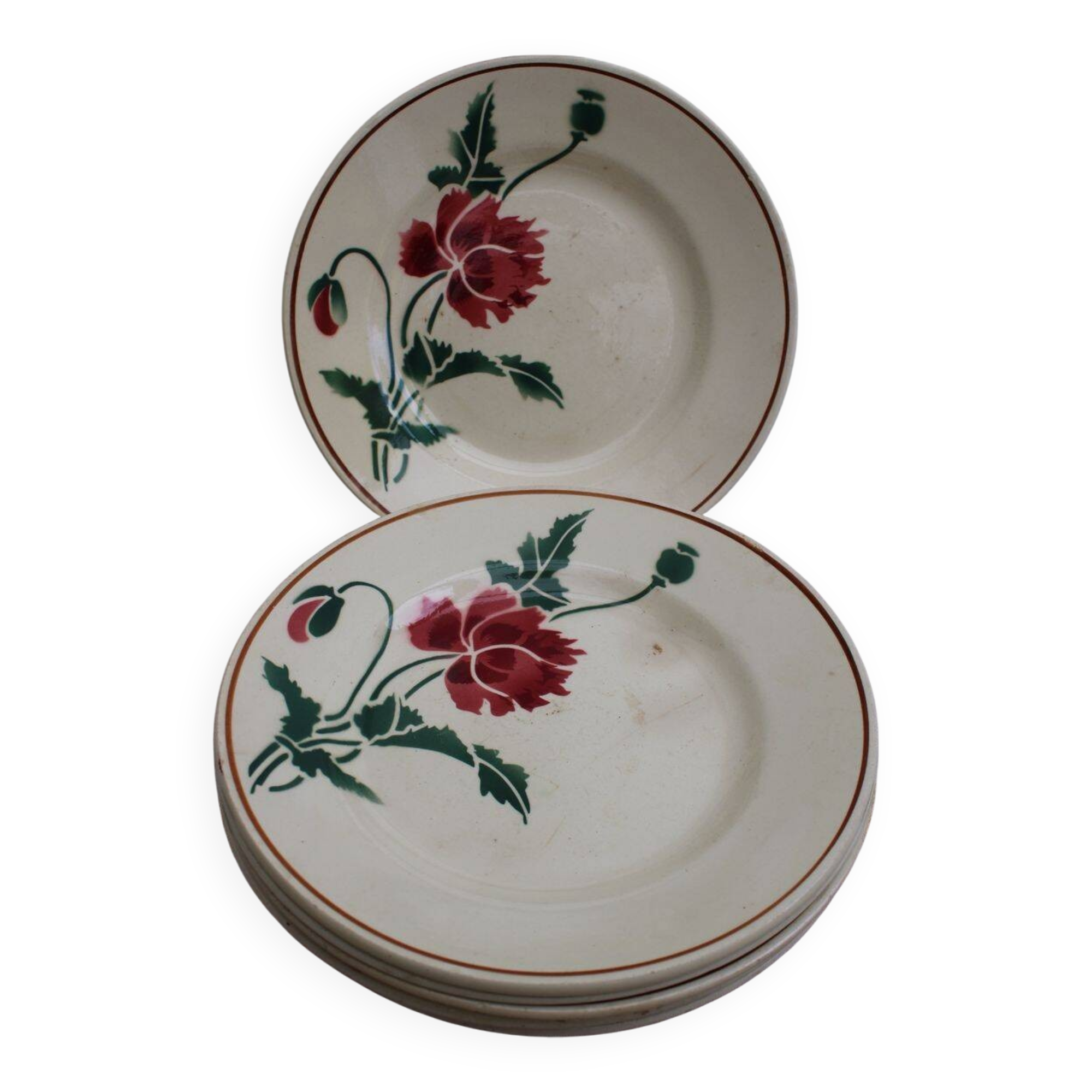 Set of 6 ceramic dessert plates