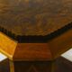 Side table or Art Deco coffee table in walnut and oak burl.