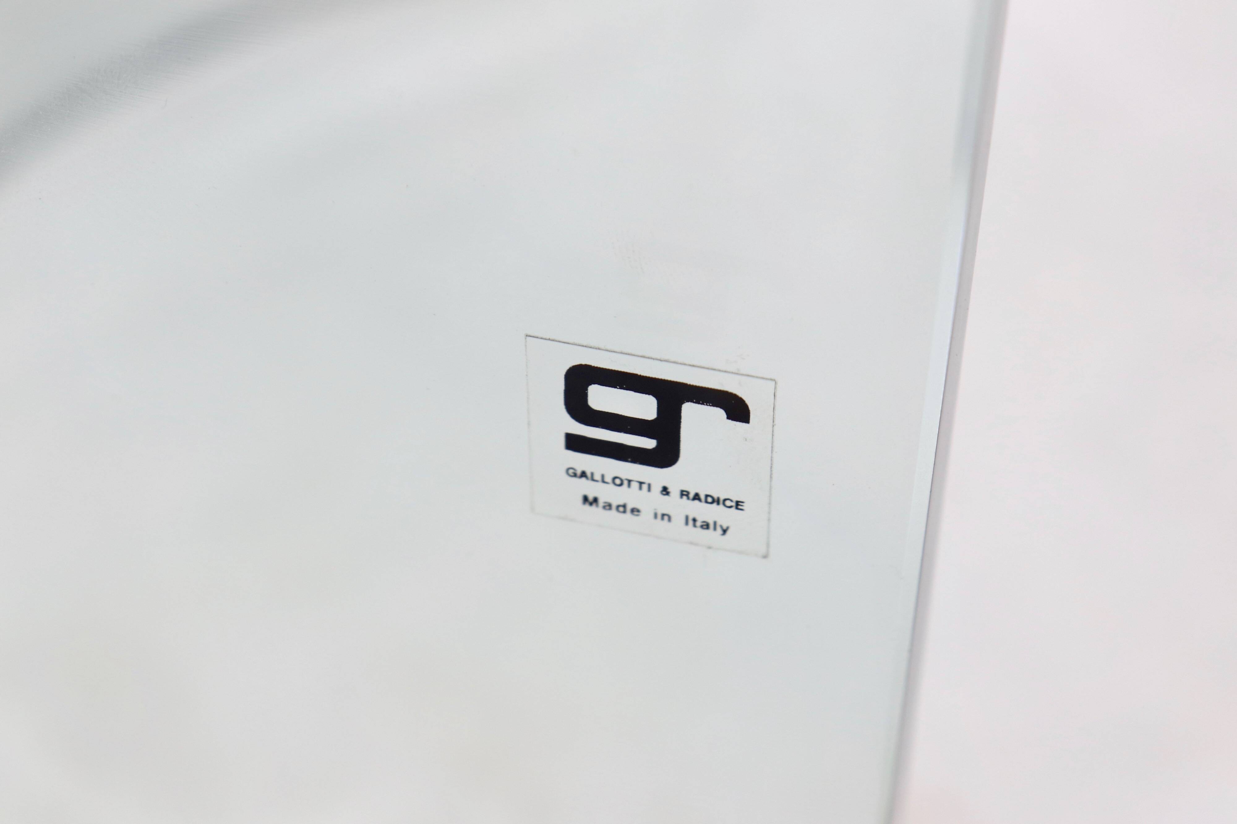 Italian Modern Glass Coffee Table by Gallotti & Radice 1970s