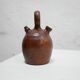 Vintage leather gargoulette pot