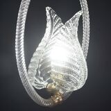 Charming Transparent Art Decò Barovier e Toso Pendant Light Murano Glass, 1940s