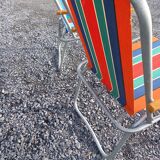 2 folding armchairs camping or beach vintage 1970