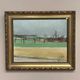 Original Swedish Oil on Panel – “Red Cottages” by Unknown Artist– Signed – Vintage & Framed – 48 × 40 cm (18.8" × 15.7")